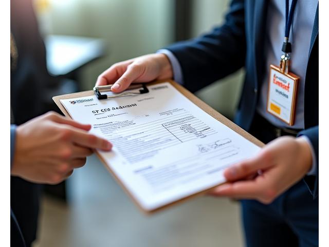 Gas safety certificate being signed by an engineer